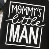 2pcs Baby Boy Short - sleeve Letter Print Black & Camouflage Naia™ Tee and Capri Pants Set - MomYom PK