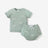 2pcs Baby Boy/Girl 95% Cotton Ribbed Short - sleeve All Over Sun Print Top and Shorts Set - MomYom PK