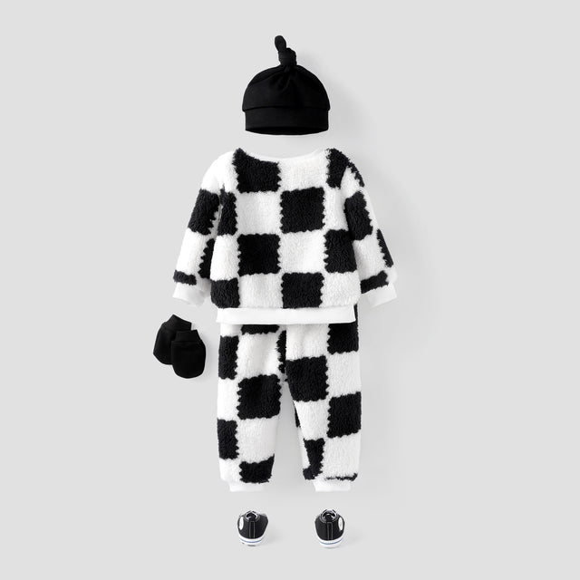 2pcs Baby Boy/Girl Casual Grid Long Sleeve Set - MomYom PK