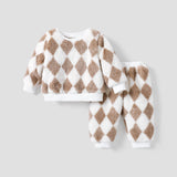 2pcs Baby Boy/Girl Casual Grid Long Sleeve Set - MomYom PK