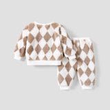 2pcs Baby Boy/Girl Casual Grid Long Sleeve Set - MomYom PK