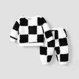 2pcs Baby Boy/Girl Casual Grid Long Sleeve Set - MomYom PK