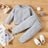 2pcs Baby Boy/Girl Solid Long - sleeve Imitation Knitting Set - MomYom PK