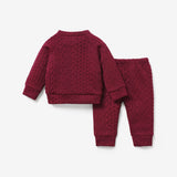 2pcs Baby Boy/Girl Solid Long - sleeve Imitation Knitting Set - MomYom PK