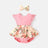 2pcs Baby Girl 100% Cotton Solid & Floral - print Spliced Lace Flutter - sleeve Romper with Headband Set - MomYom PK