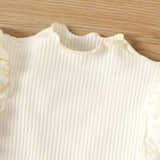 2PCS Baby Girl Hyper - Tactile 3D Solid Color Bubble Long Sleeve Set - MomYom PK