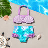 2pcs Baby Girls Mermaid Halter Swimwear Top and Shorts Set - MomYom PK