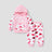 2pcs Baby Letter and Dinosaur Print Pink Long - sleeve Hoodie and Trousers Set - MomYom PK