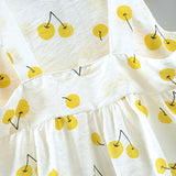 2pcs Cherry Print Bowknot Decor Sleeveless Baby Set - MomYom PK