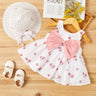 2pcs Cherry Print Bowknot Decor Sleeveless Baby Set - MomYom PK