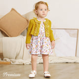 2pcs Elegant Floral Suit - dress for Baby Girl with Ruffle Edge - MomYom PK