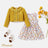 2pcs Elegant Floral Suit - dress for Baby Girl with Ruffle Edge - MomYom PK