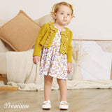 2pcs Elegant Floral Suit - dress for Baby Girl with Ruffle Edge - MomYom PK