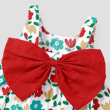 2pcs Floral Print Bowknot Sleeveless Baby Dress & Hat Set - MomYom PK