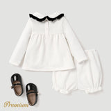 2pcs Medium Thick Elegant Ruffle Edge Babygirl Sets for Regular Wear - MomYom PK