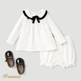 2pcs Medium Thick Elegant Ruffle Edge Babygirl Sets for Regular Wear - MomYom PK