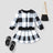 2PCS Toddler Girl Button/Secret Button Design Geometric Pattern School Dress Set - MomYom PK