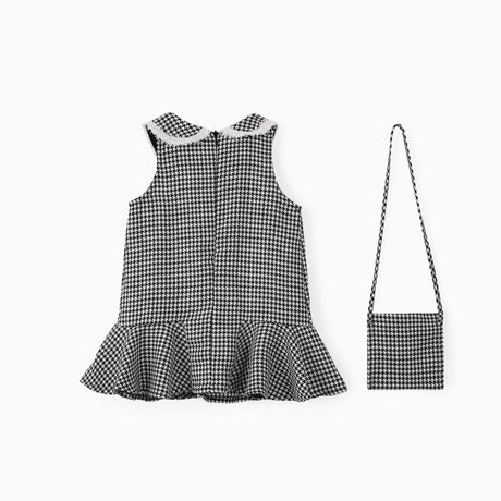 2pcs Toddler Girl Classic Grid/Houndstooth Dress Set - MomYom PK