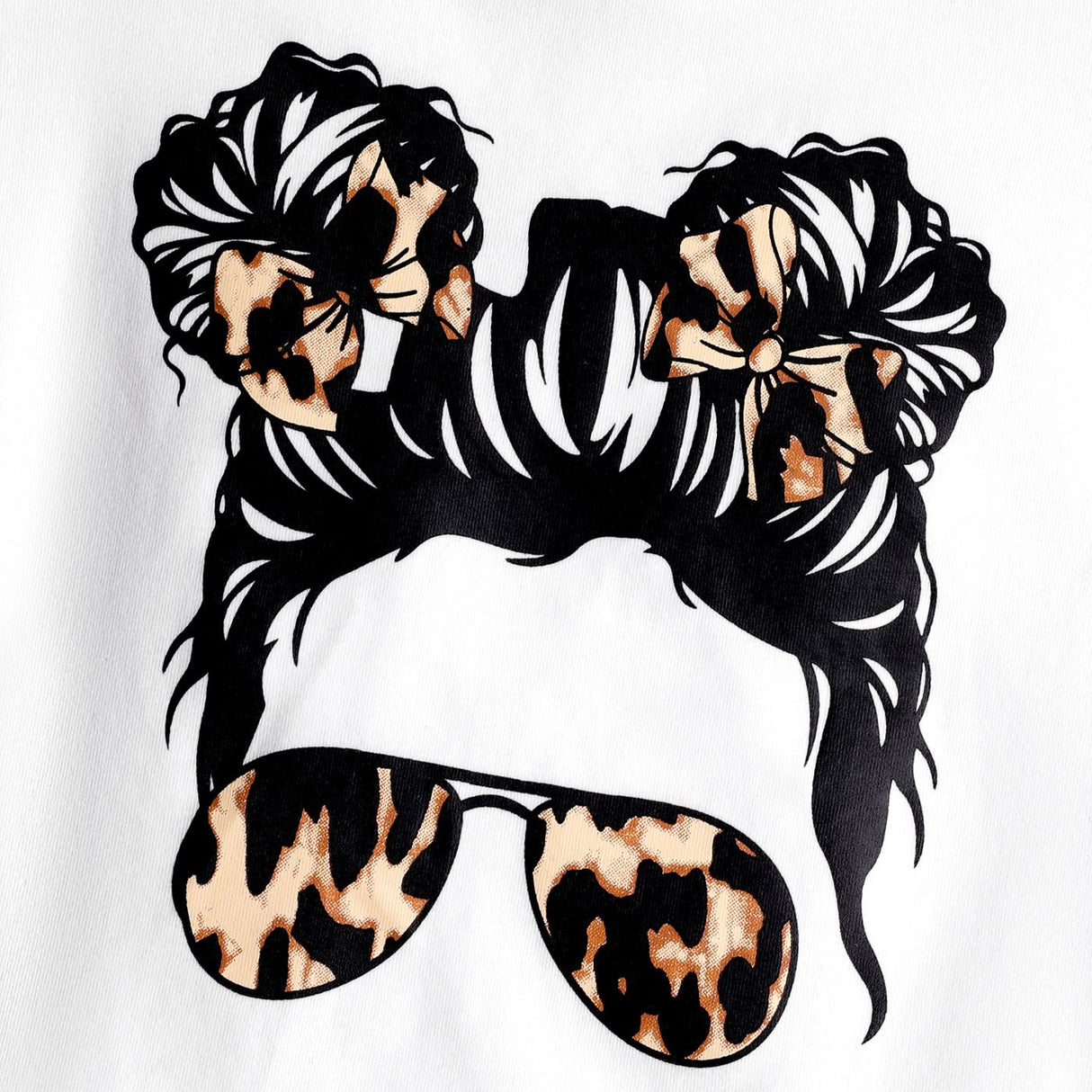 2pcs Toddler Girl Figure Print Short - sleeve Tee and Leopard Print Shorts Set - MomYom PK