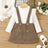 2pcs Toddler Girl Grid Button Details Long Sleeve Suit - Dress - MomYom PK