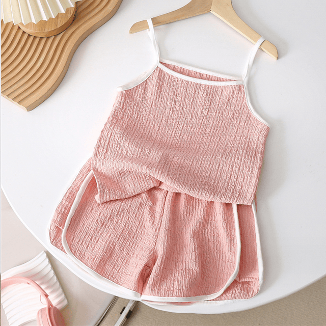 2pcs Toddler Girl Sweet Solid Color Top and Pants Sets - MomYom PK