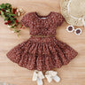 2pcs Toddler Girl Trendy Floral Print Tee and Layered Skirt Set - MomYom PK