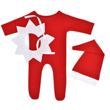 3 - pack Baby Christmas Red Romper Newborn Photography Props Newborn Baby Costume - MomYom PK