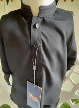 Boys Black Kurta Pajama Set – Classic Kids Ethnic Wear
