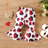 3pcs Baby Girl 95% Cotton Button Up Ribbed Bodysuit & Heart Print Flared Pants & Headband Set - MomYom PK