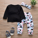 3pcs Letter and Geometric Print Baby Set - MomYom PK