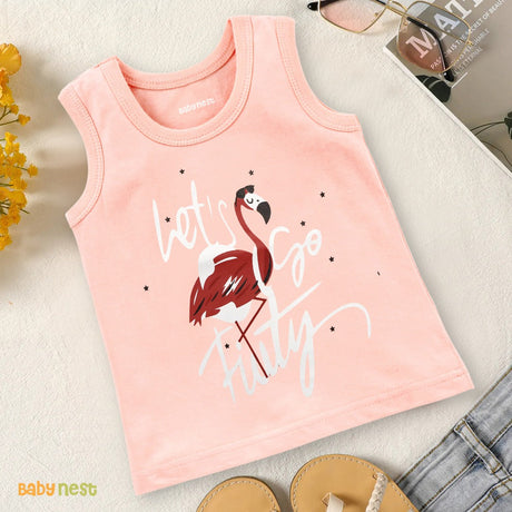 Lets go Firty Summer-Printed Sandos for Girls - Pink