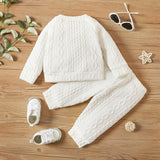 2pcs Baby Boy/Girl Solid Long - sleeve Imitation Knitting Set - MomYom PK