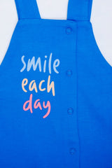 Just Smile Basic Dungree Cross Button