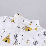 2pcs Toddler Boy Casual Pyramid Cactus Print Shirt and Shorts Set - MomYom PK