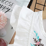 2 - piece Baby / Toddler Girl Pretty Floral Embroidery Top and Solid Shorts Sets - MomYom PK