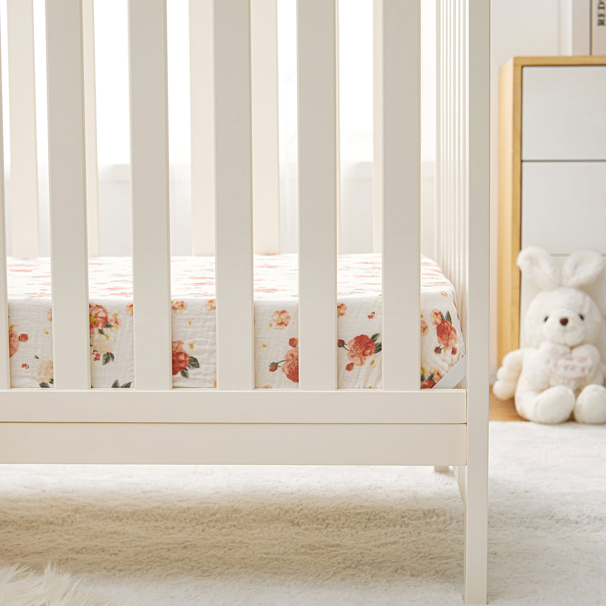 100% Cotton Muslin Baby Floral Pattern Crib Sheet - MomYom PK