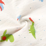 2pcs Baby Boy 100% Cotton Short - sleeve Allover Dinosaur Print Shirt and Solid Shorts Set - MomYom PK