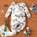 Naia™ Baby Boy Allover Sloth Print Long-sleeve Jumpsuit