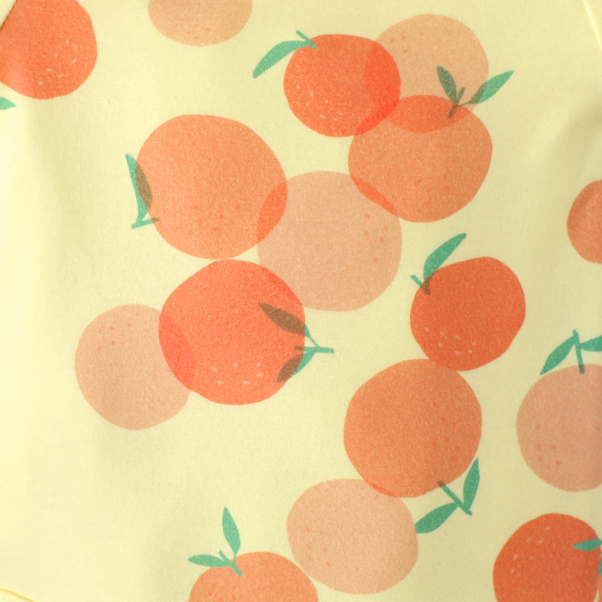 Baby Girl Orange Print Short-sleeve Bodysuit