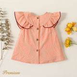 Baby Girl Floral Embroidered Ruffled Gingham Tank Top