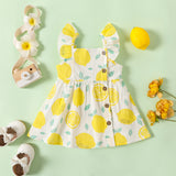 1pc Baby Girl Plaid&Lemon&Fruit Sweet Dress - MomYom PK