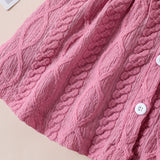 Baby Girl Cable Knit Button Up Tank Dress