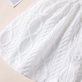 Baby Girl Cable Knit Button Up Tank Dress