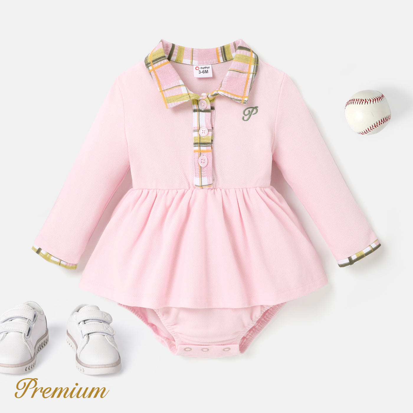 100% Cotton Elegant Baby Girl Romper with Button