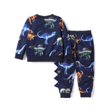 2 - piece Toddler Boy Animal Dinosaur Print Pullover Sweatshirt and Pants Casual Set - MomYom PK