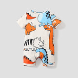 Baby Girl/Boy Casual Dinosaur Print Short Sleeve Romper