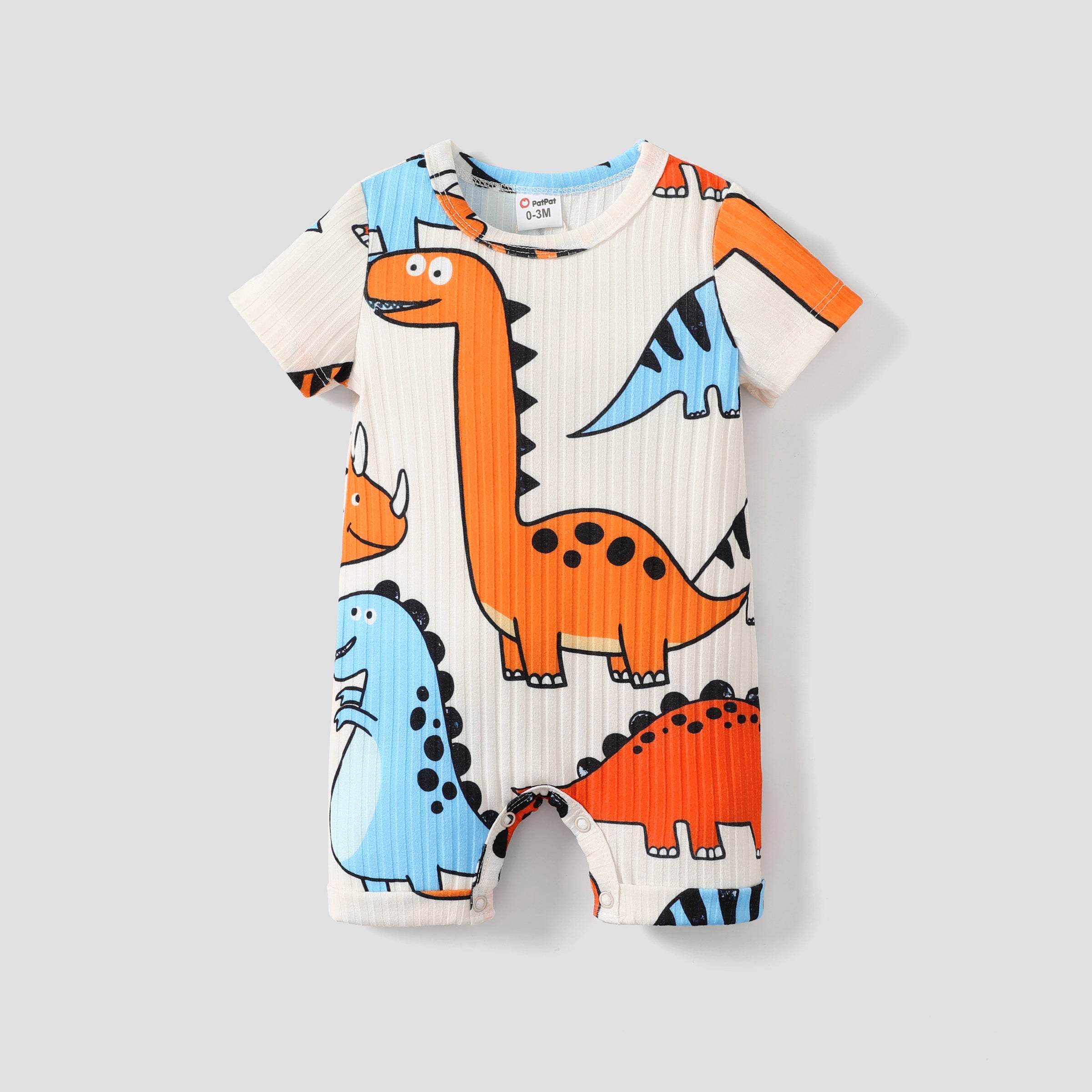 Baby Girl/Boy Casual Dinosaur Print Short Sleeve Romper