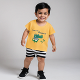 Summer Set - Croc tee with stripe shorts