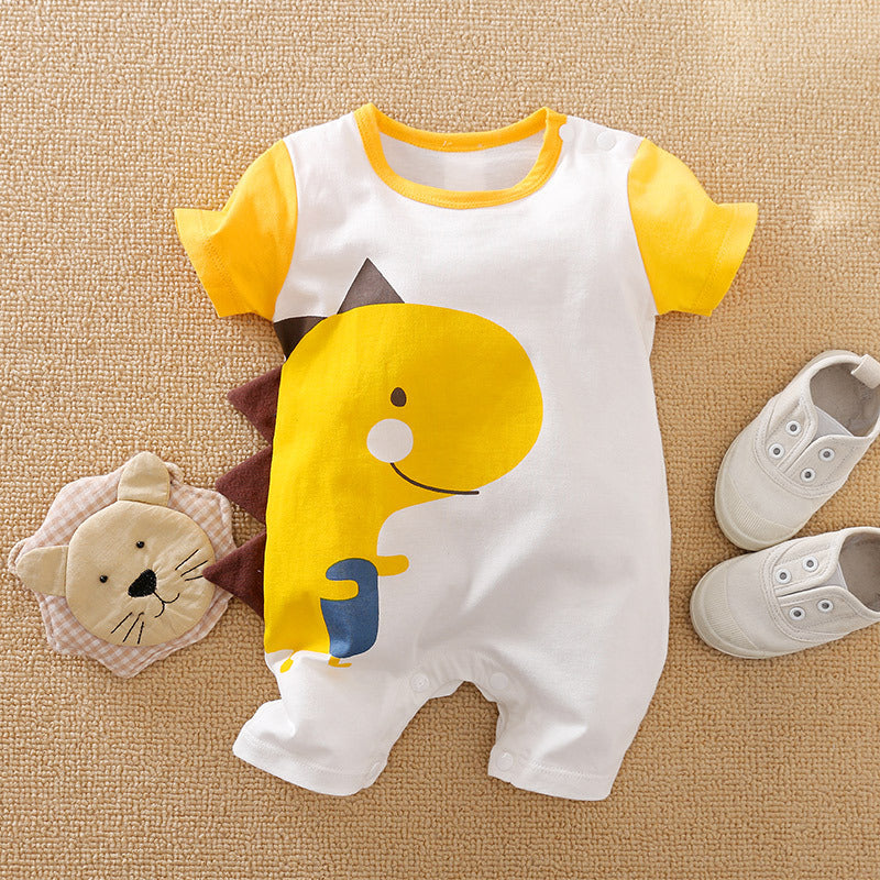 Yellow Dino Baby Onesies