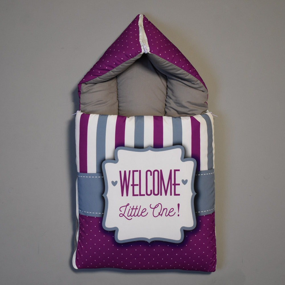 Welcome Purple Design Baby Carrynest